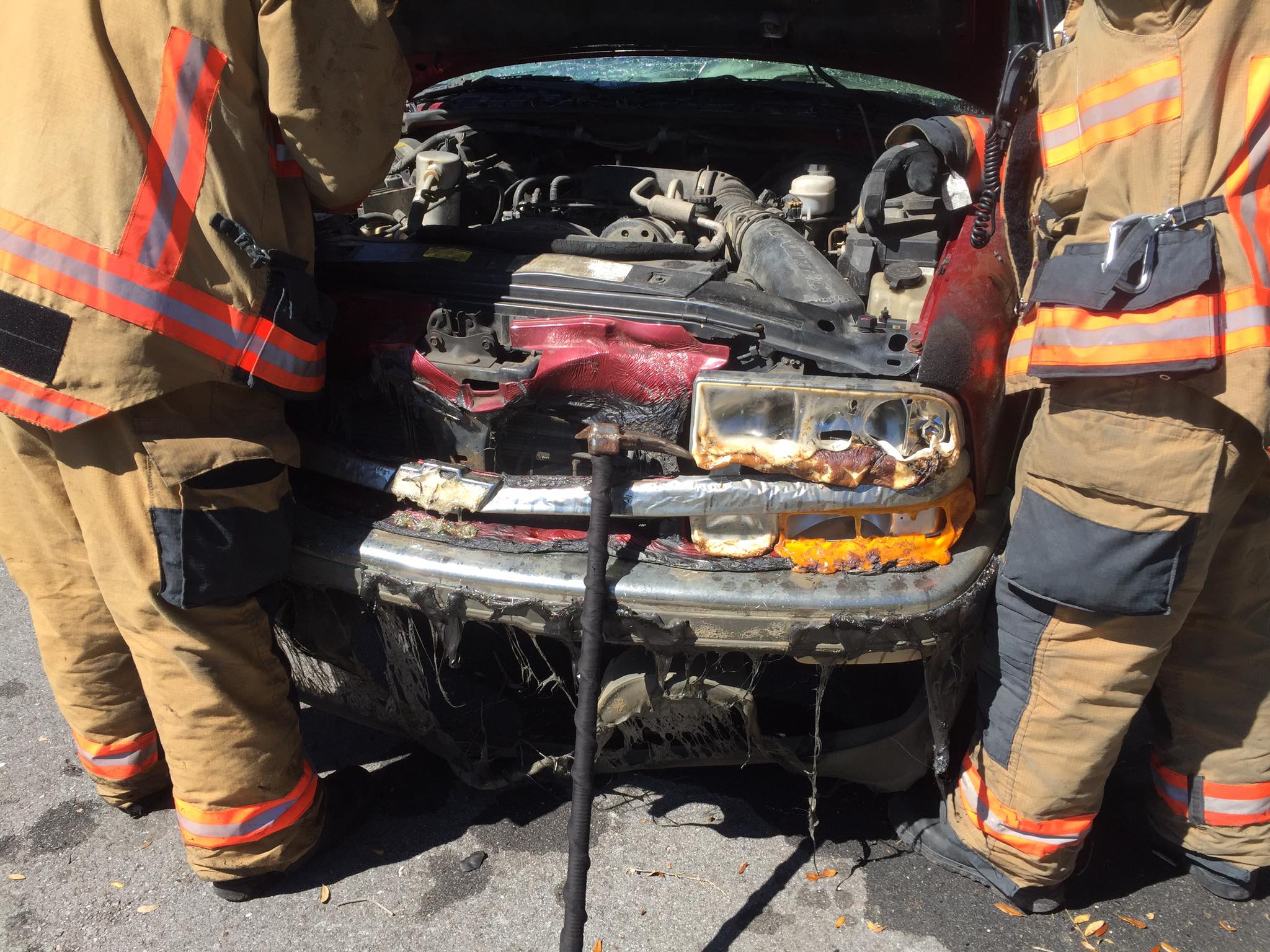 Fire-damaged car being investigated