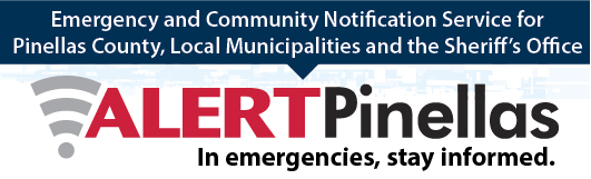 Emergency and Community Notification Service for Pinellas County, Local Municipalities and the Sherrifs Office: AlertPinellas In Emergencies, stay informed.